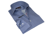 Men Dress Shirts AXXESS Turkey 100% Egyptian Cotton 223-21 Blue Circle polka dot