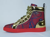 Mens High Top Shoes FIESSO by AURELIO GARCIA Chain Medusa Celebrity 2421 Red