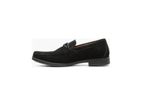Men's Stacy Adams Palladian Moc Toe Slip On Shoes Black Suede 25549-008