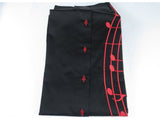 Mens AXXESS Musician Singer Dress Shirt Turkey Musical Notes 322-15 Black Red