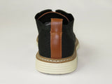 Mens LA MILANO Comfort Shoes lace up Mesh Cloth Memory Foam A11874 Black Wingtip