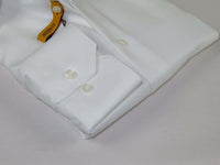 Mens ENZO Egyptian Soft Cotton Dress Shirt Barrel Cuff Wrinkle Free 61101 White