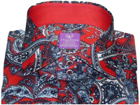 Men Shirt J.Valintin Turkey Usa Egyption Cotton Axxess Style 5406-04 Red