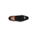 25630-001 Stacy Adams Tedesco Cap Toe Oxford Lizard Leather Dress Shoes Black