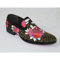 Mens Shoes Fiesso By Aurelio Garcia Fancy Stones Flower European Fi7360 Gold New