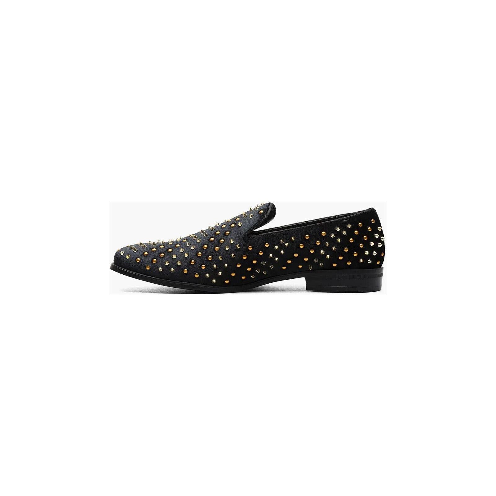 Stacy Adams Sabert Colorful Spike And Stud Slip On Black Multi 25612-009