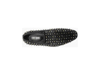 Stacy Adams Spire Spiked Slip On Men's Shoes Black and Silver 25532-042
