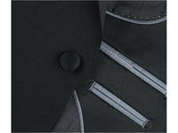 Men Renoir Tuxedo Two Button Notch Formal Satin Lapel Classic Fit 201-1 Black