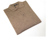 Mens PRINCELY Soft Merinos Wool Sweater Knits Light Weight Polo 1011-40 Taupe