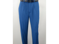 Men INSERCH 2pc Walking Leisure Suit Shirt Pants Set Short Sleeves 9356 Blue