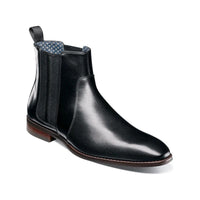 Stacy Adams Kalen Plain Toe Chelsea Boot Rich Leather Black 25629-001