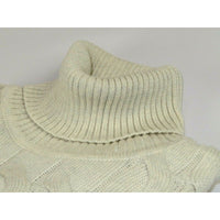 Men Inserch Turtle Neck Pullover Soft Thick Cotton Blend Sweater SW302 Off White