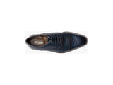 Stacy Adams Rodano Leather sole Lizard Cap Toe Oxford Shoes Blue 25527-400