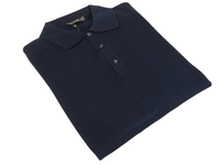Mens PRINCELY Soft Merinos Wool Sweater Knits Lightweight Polo 1011-40 Navy Blue
