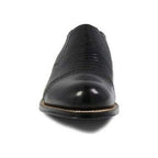 00067-001 Stacy Adams Shoes Madison Black Leather Cap toe slip on Leather Black