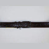 Men Genuine Leather Belt PIERO ROSSI Turkey Soft Crocodile print 1014 Brown