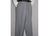 Mens MANTONI Pleated Dress Pants 100% Wool Super 140's Classic Fit 46306-2 Gray