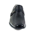 STACY ADAMS Men's Beau Dress Shoes Black Moc toe slip on Leather 24692-001
