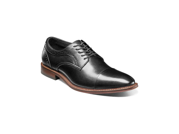 Stacy Adams Maddox Cap Toe Oxford Shoes Comfortable Black Smooth 25488-005