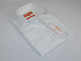 Men Premium Quality Soft Linen Sports Shirt INSERCH Short Sleeves SS717 White