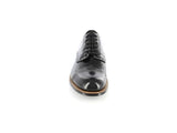 Stacy Adams Mens Shoes Biscuit Leather Oxford Black Lizard Madison 00049-01