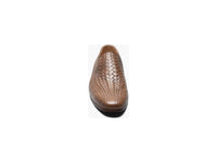 Stacy Adams Wilton Plain Toe Slip On Patterned Leather Dress Shoes Tan 25587-240