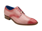 Belvedere Men's Dress Shoes Italo Antique Pink Genuine Hand Painted Eel D05