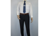 Men Suit BERLUSCONI Turkey 100% Italian Wool Super 180's #Ber29 Navy Blue Stripe