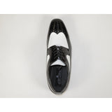 Mens AFTER MIDNIGHT Classic Dance Shiny Patent Dress Shoes lace 6777 Black White