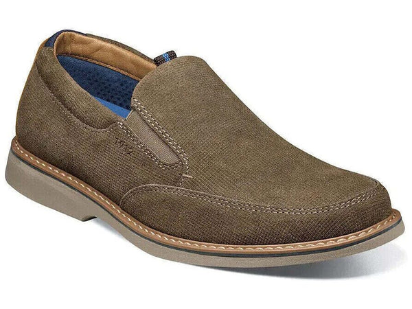 Nunn Bush Otto Moc Toe Slip On Walking Shoes Leather Mocha 84963-216