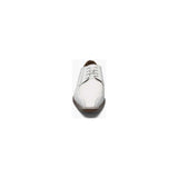 Stacy Adams Turano Bike Toe Oxford Croc Print Shoes White 25576-100
