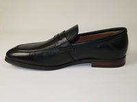 Men's Shoes Steve Madden Soft Leather upper Slip On Penny Acheron Black