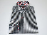 Men Dress Shirts AXXESS Turkey 100% Soft Egyptian Cotton 223-14 Black Stripe