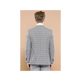 Men 3pc European Vested Suit WESSI by J.VALINTIN Extra Slim Fit JV44 Houndstooth