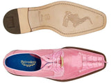 Men's Belvedere Shoes Valter Genuine Caiman Crocodile and Lizard Rose Pink 1480