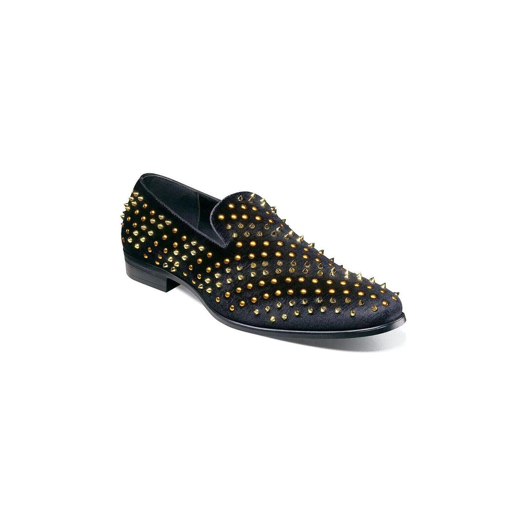 Stacy Adams Sabert Colorful Spike And Stud Slip On Black Multi 25612-009