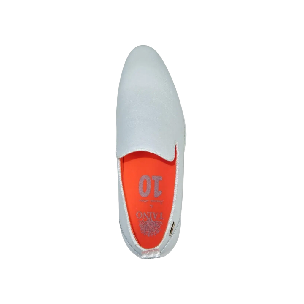 Men Tayno Dressy Casual Soft Leather Comfortable Slip on Loafer #ALPHA L White