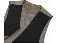 Mens RENOIR Vest Wool 140 Adjustable ,V-Neck two Pocket Full Lining 508 Black