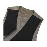 Mens RENOIR Vest Wool 140 Adjustable ,V-Neck two Pocket Full Lining 508-1 Black