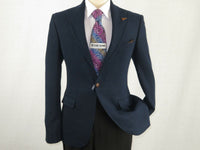 Mens Suit Turkey Flannel Jacket Peak Lapel One Button 20-02 Navy Wessi JValintin