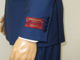 Men Suit BERLUSCONI Turkey 100% Italian Wool 180's Double Breasted #Ber22 Blue