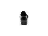 Men's Stacy Adams Kilgore Plain Toe Double Monk Strap Shoes Black 20206-001