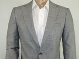 Men Sport Coat by Berlusconi Turkey Soft European Plaid #AT77 02 Gray Linen