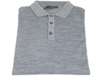 Mens PRINCELY Soft Merinos Wool Sweater Knits Lightweight Polo 1011-40 Mid Gray