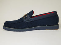 Men Tayno Dressy Casual Penny Loafer Soft Micro Suede Comfortable Drive Navy