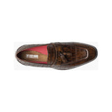 Stacy Adams Franz Moc Toe Tassel Slip On Shoes Croco Leather Cognac  25624-221