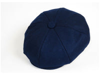 Mens Fashion Classic Flannel Wool Apple Cap Hat by Bruno Capelo ME902 Navy Blue