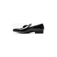 Stacy Adams Phoenix Tassel Slip On Tuxido Shoes Black Patent Leather 21011-004