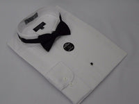Men's Tuxedo shirt MILANI Wing Tip Formal Pleated Front After Six Wedding White
