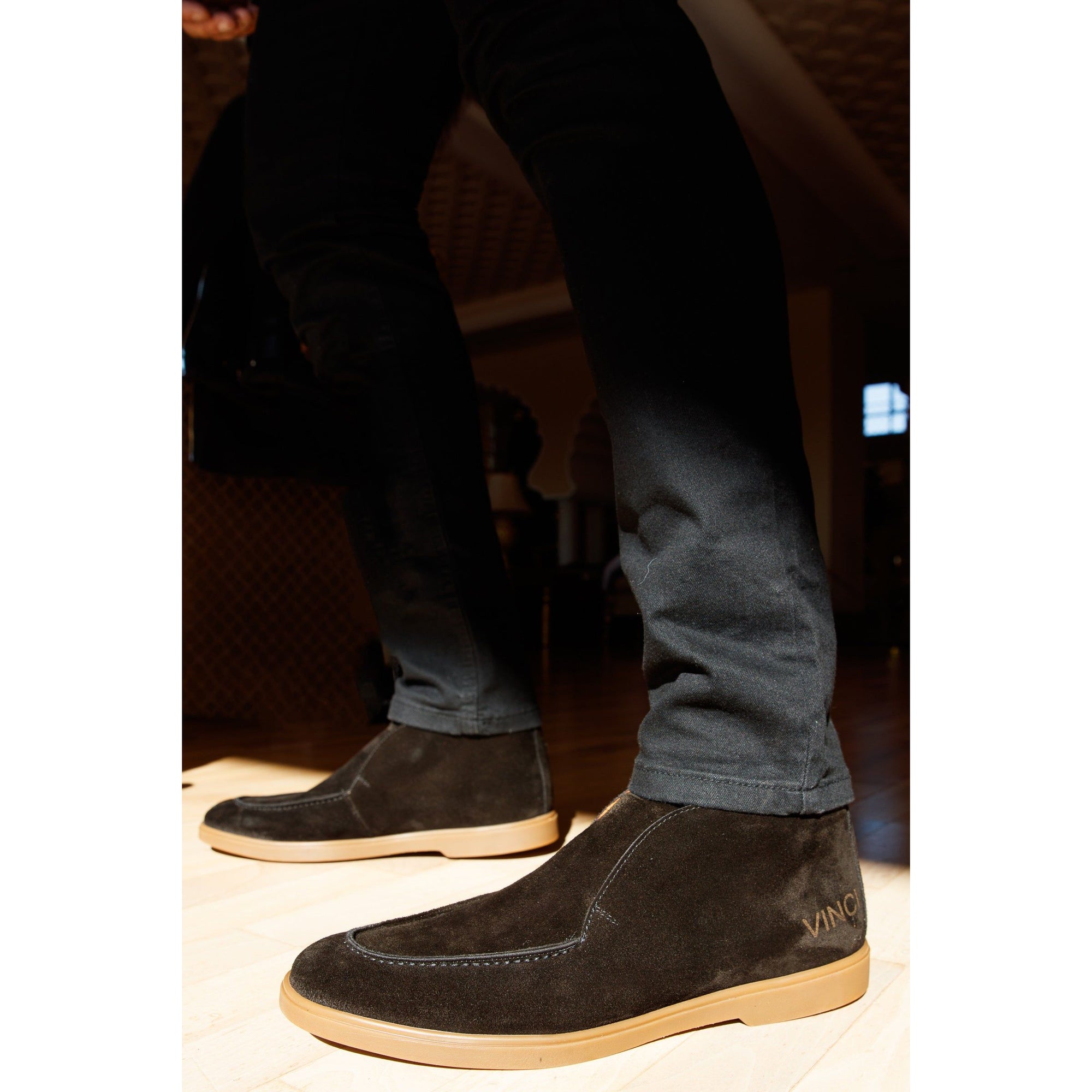 The Belek Black Open Walk Suede Leather Men Boot Final Sale!
